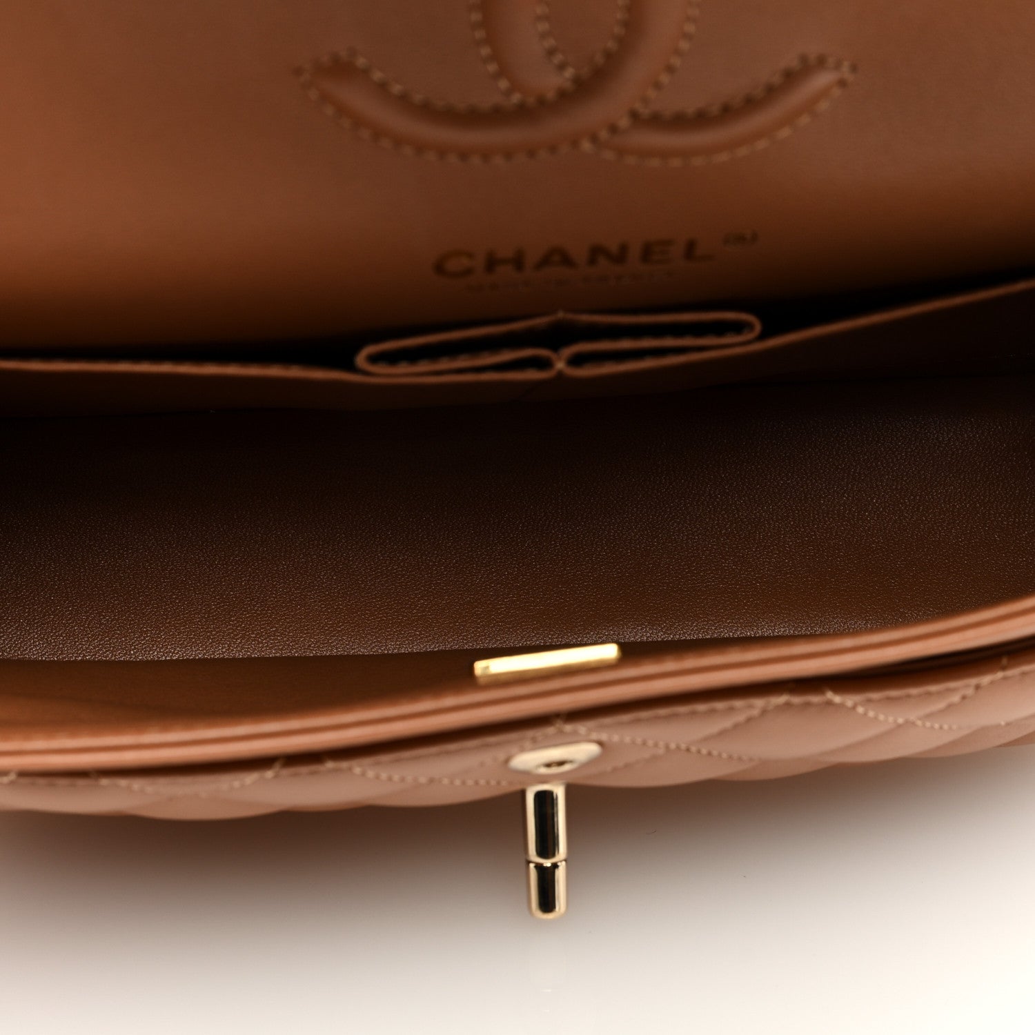 Chanel Lambskin Quilted Small Double Flap Brown 5 of 9
