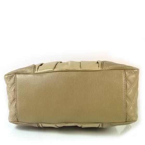 Marc Jacobs Leather Pleated Little Gordon Shoulder Bag Stone 5 of 11