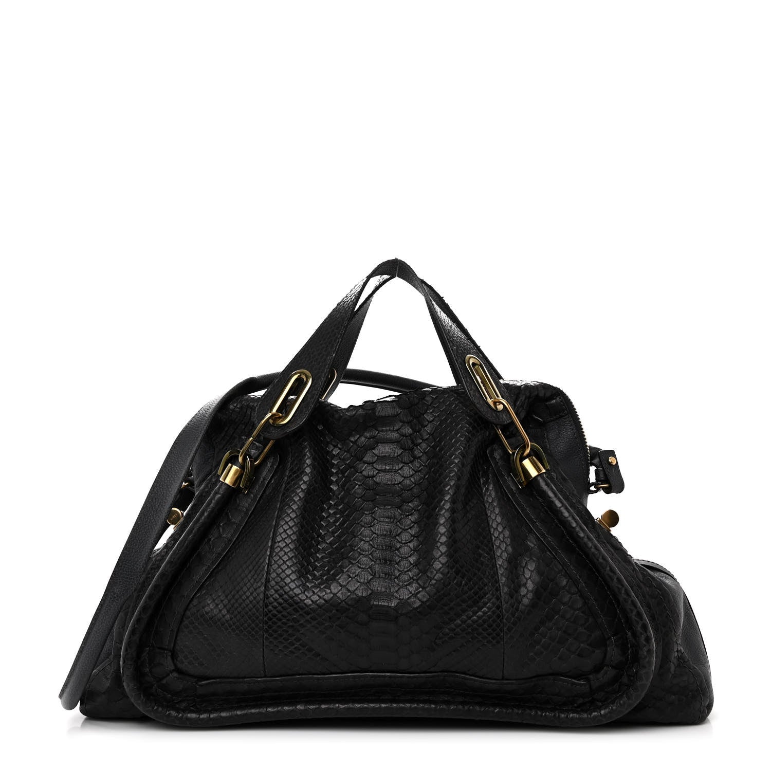 Chloe Snakeskin Large Paraty Black 1 of 12