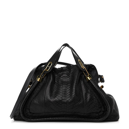 Chloe Snakeskin Large Paraty Black 1 of 12