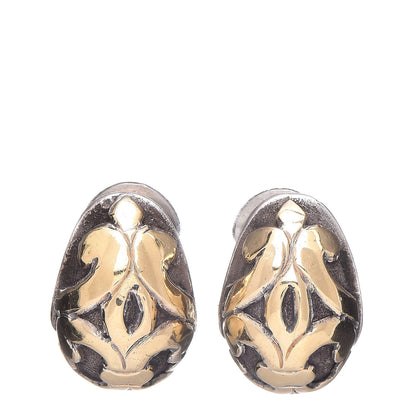 John Hardy Sterling Silver 18K Yellow Gold Fleur De Lis Earrings 1 of 4