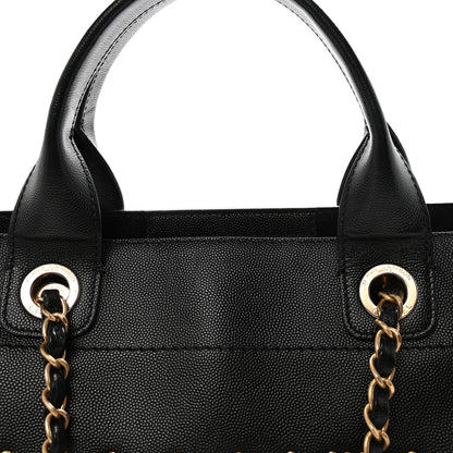 Chanel Caviar Small Studded Deauville Tote Black 7 of 9
