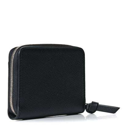 Louis Vuitton Calfskin Lockme Zippy Coin Purse Black 3 of 7