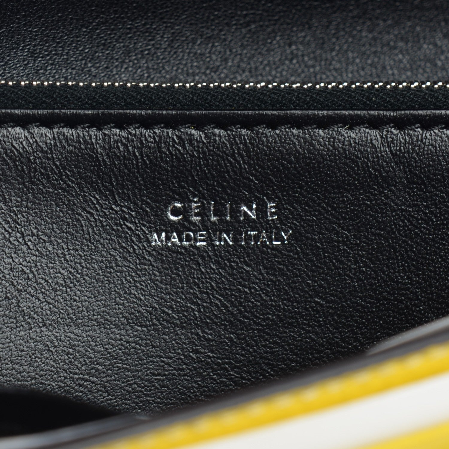 Celine Drummed Calfskin Large Multifunction Flap Wallet Citron 6 of 7