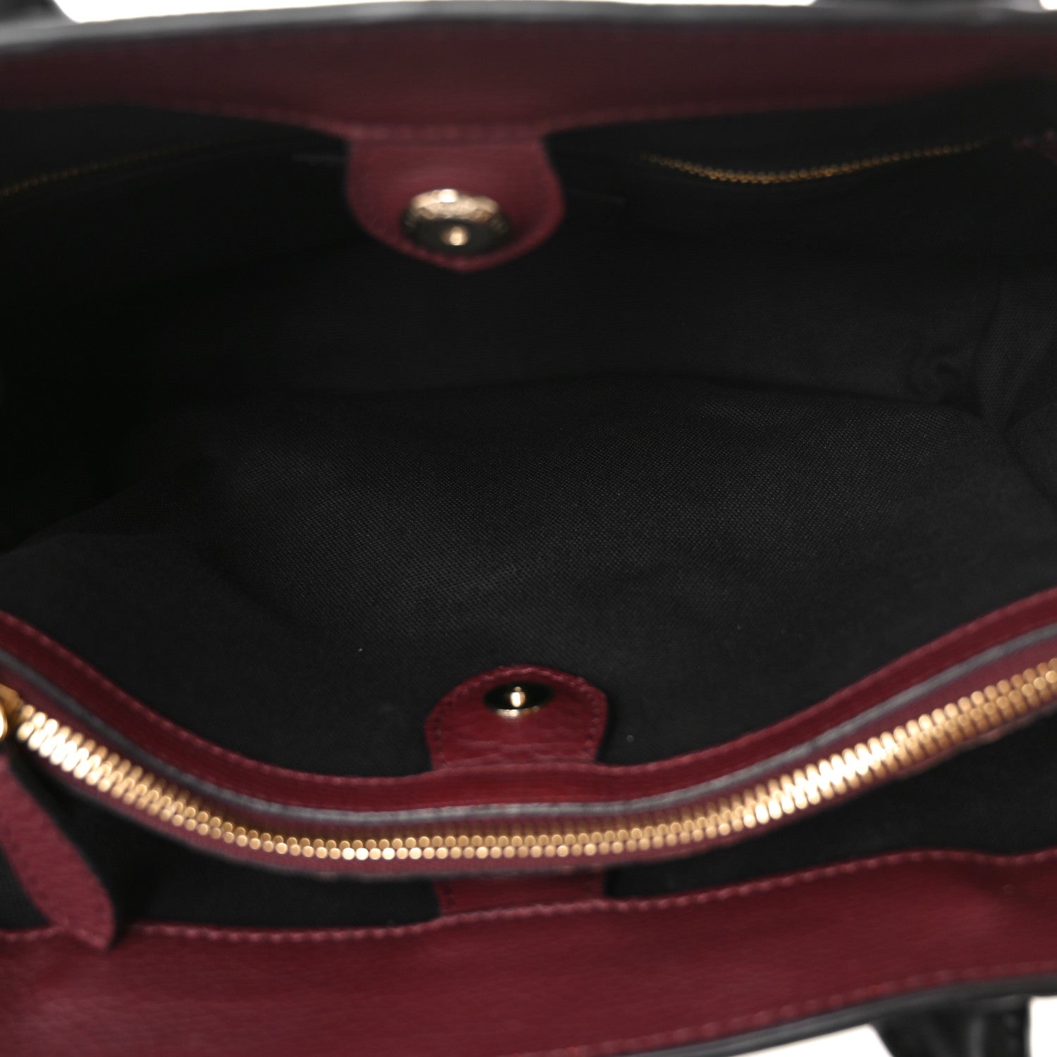 Burberry Grainy Calfskin Studded Medium Banner Tote Burgundy 5 of 9
