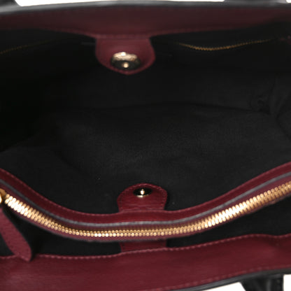 Burberry Grainy Calfskin Studded Medium Banner Tote Burgundy 5 of 9