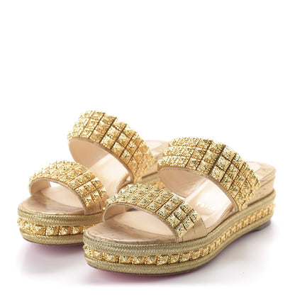 Christian Louboutin Liege Pepite 60 Platform Sandals 37 Version Gold 3 of 8
