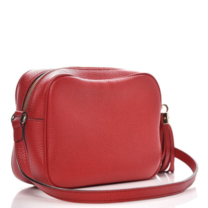 Gucci Pebbled Calfskin Small Soho Disco Bag Tabasco Red 3 of 7