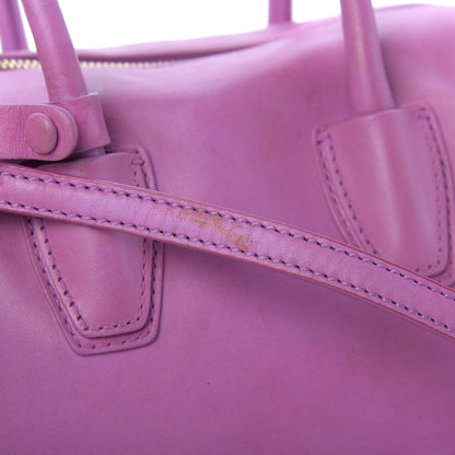 MCM Calfskin Mini Top Handle Satchel Pink 9 of 9