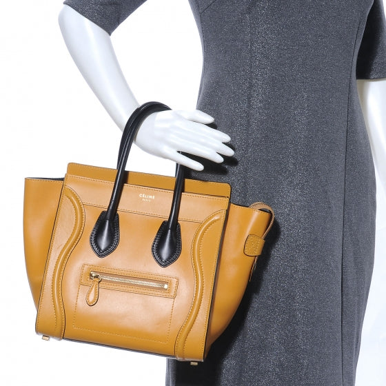 Smooth Calfskin Micro Luggage Amber