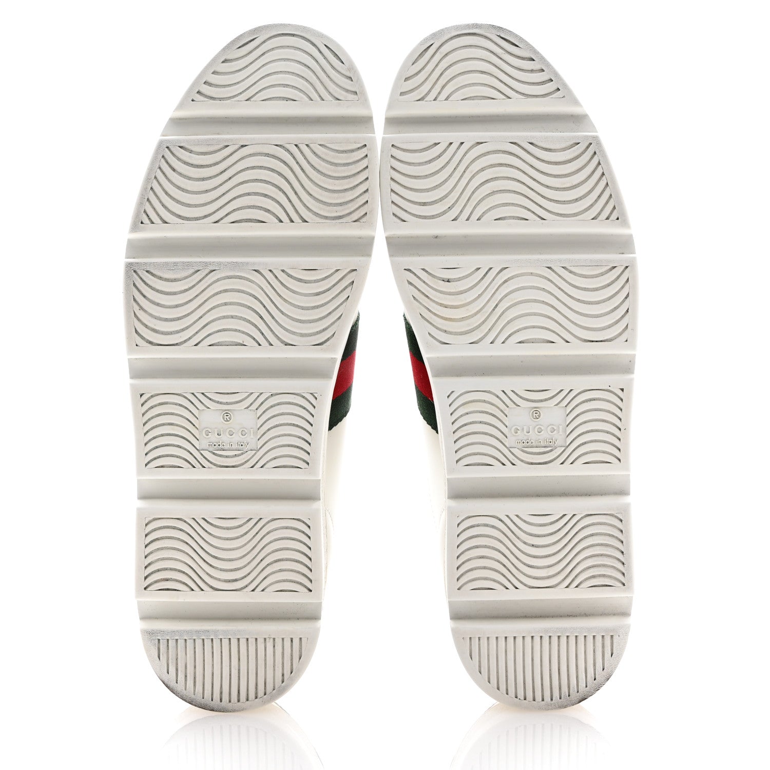 Gucci Calfskin Web Bee Embroidered Womens Ace Platform Sneakers 39 White 6 of 9