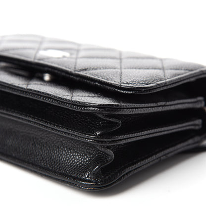 Chanel Caviar Quilted Mini Wallet On Chain WOC Black 7 of 12