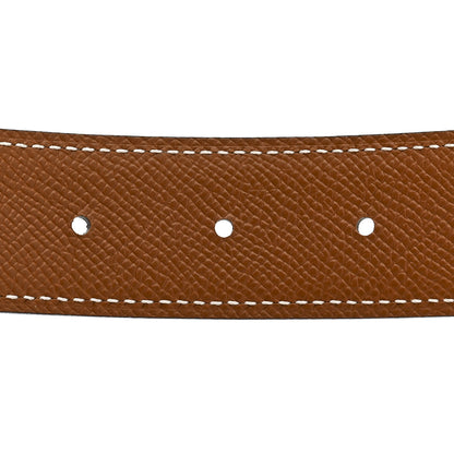 Hermes Epsom Horseshoe 32mm Belt Strap 100 40 Gold Etoupe 3 of 6