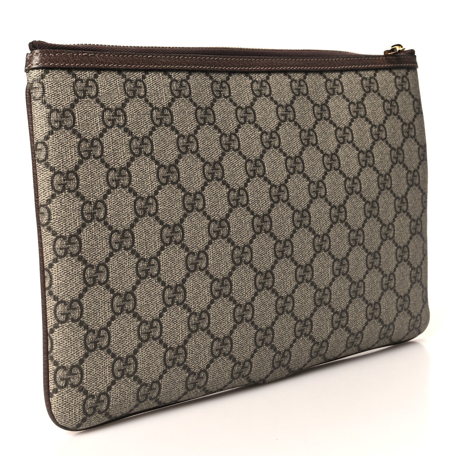 Gucci GG Supreme Monogram Large Ophidia Pouch Clutch Brown 3 of 7