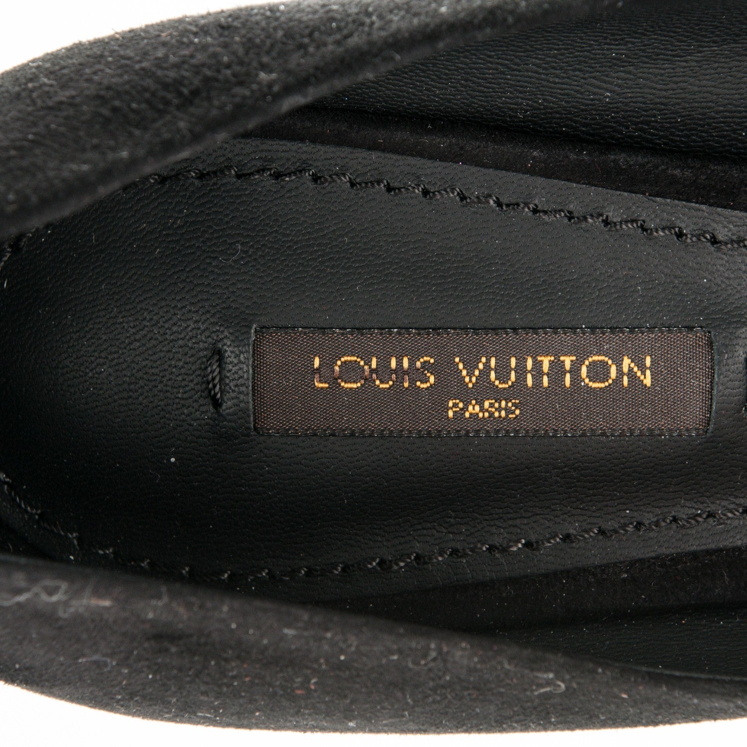Louis Vuitton Suede Eyeline Pumps 38.5 Black 7 of 8