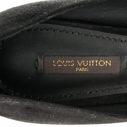 Louis Vuitton Suede Eyeline Pumps 38.5 Black 7 of 8