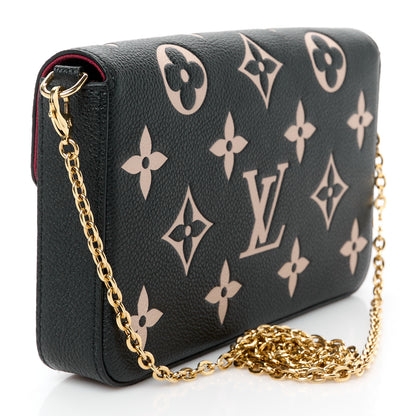 Louis Vuitton Empreinte Monogram Giant Felicie Pochette Black Beige 4 of 14