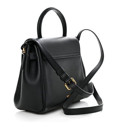 Versace Grained Calfskin Small La Medusa Top Handle Bag Black 3 of 12