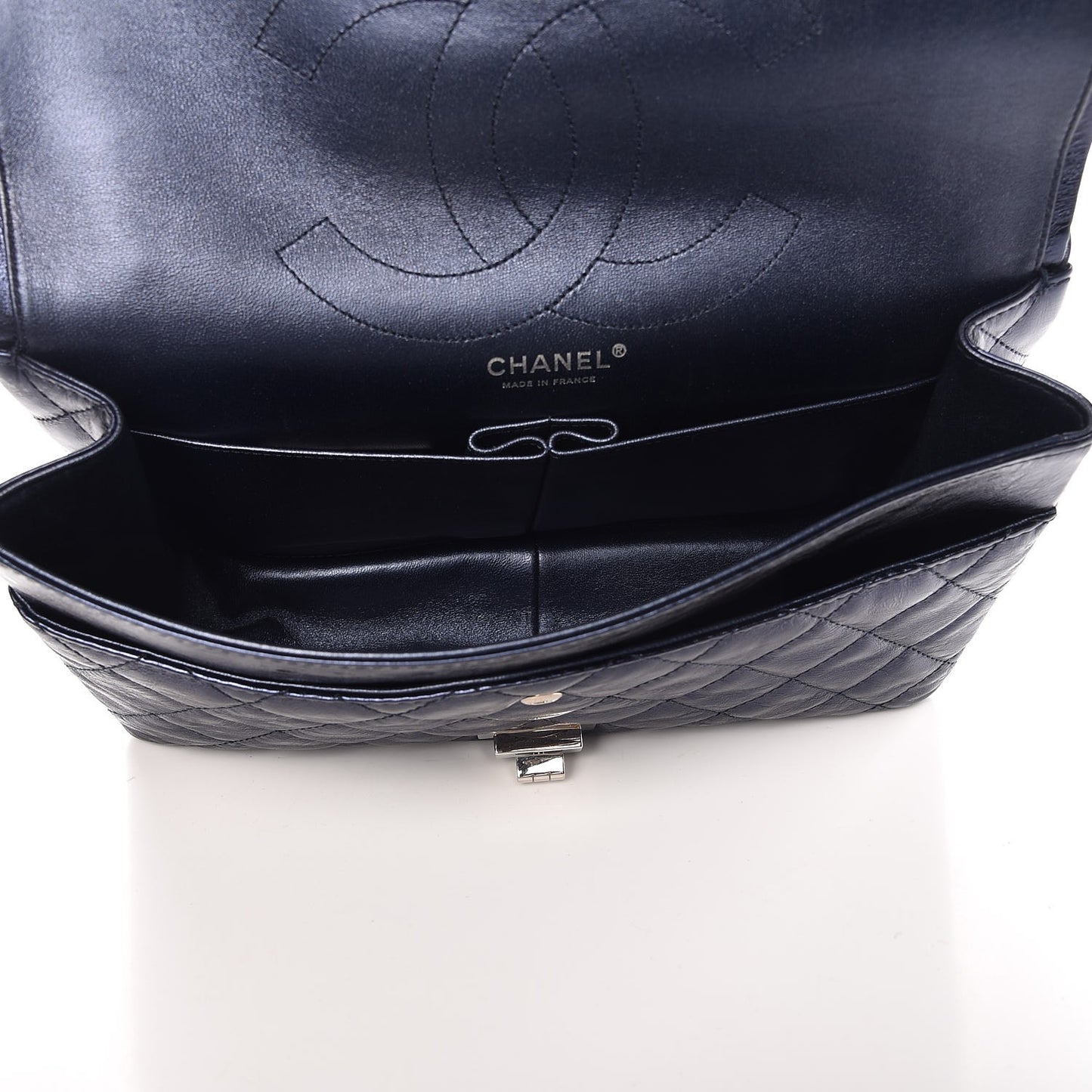 Metallic Aged Calfskin 2.55 Reissue Flap 227 Blue