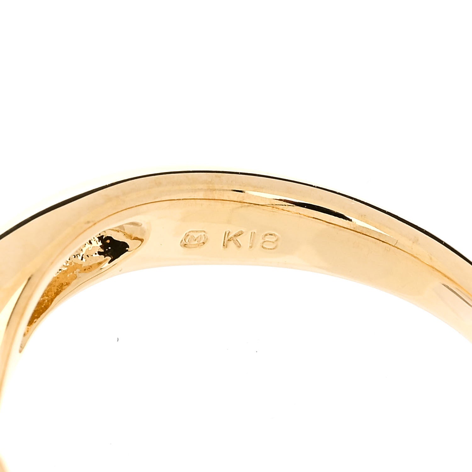 Mikimoto 18K Yellow Gold Akoya Pearl 8mm Wave Ring 49 4.75 5 of 5