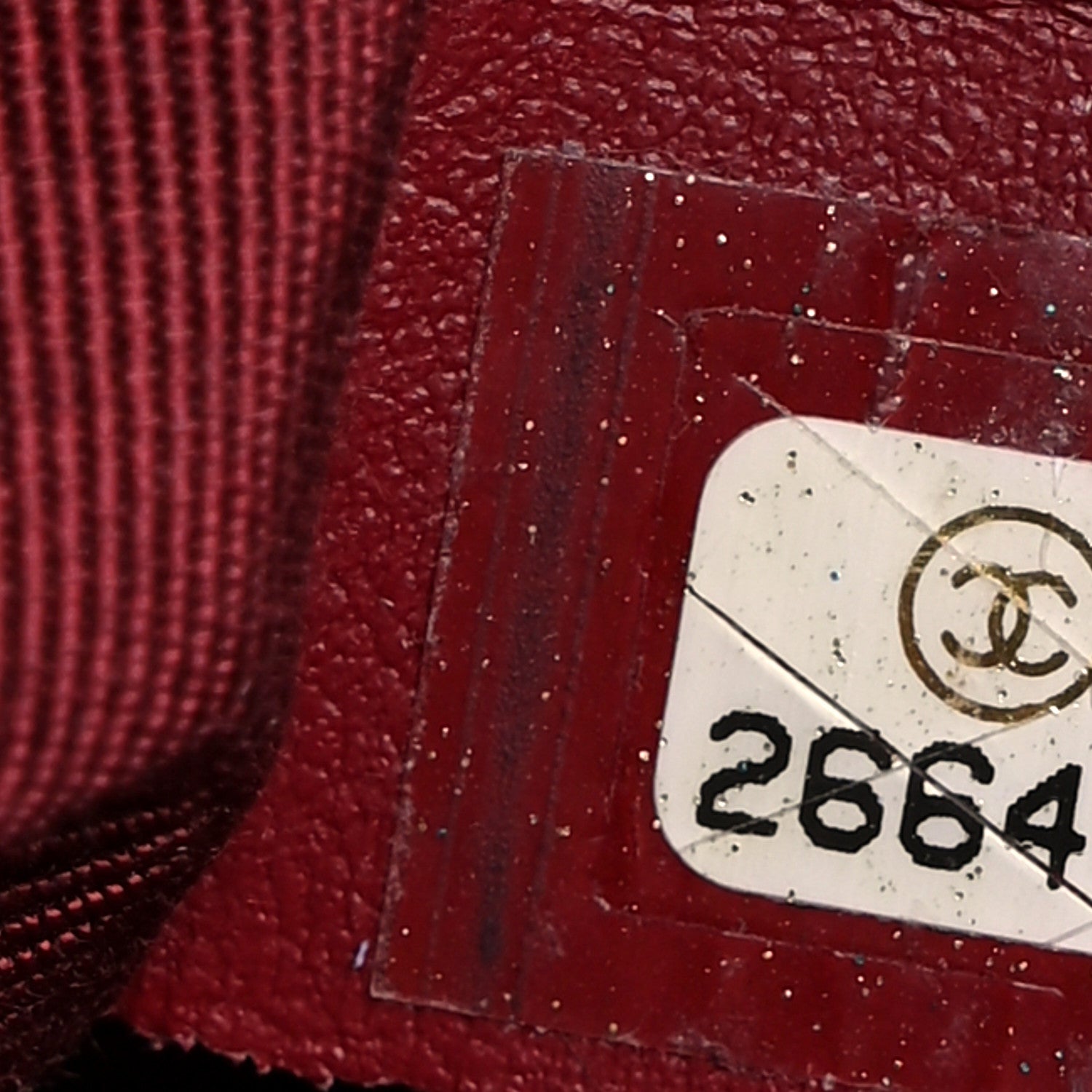 Chanel Calfskin Quilted CC Small Vanity Case Dark Red 7 of 10