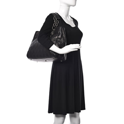 Christian Dior Lambskin Cannage Large Dior Soft Shopping Tote Black 2 of 14