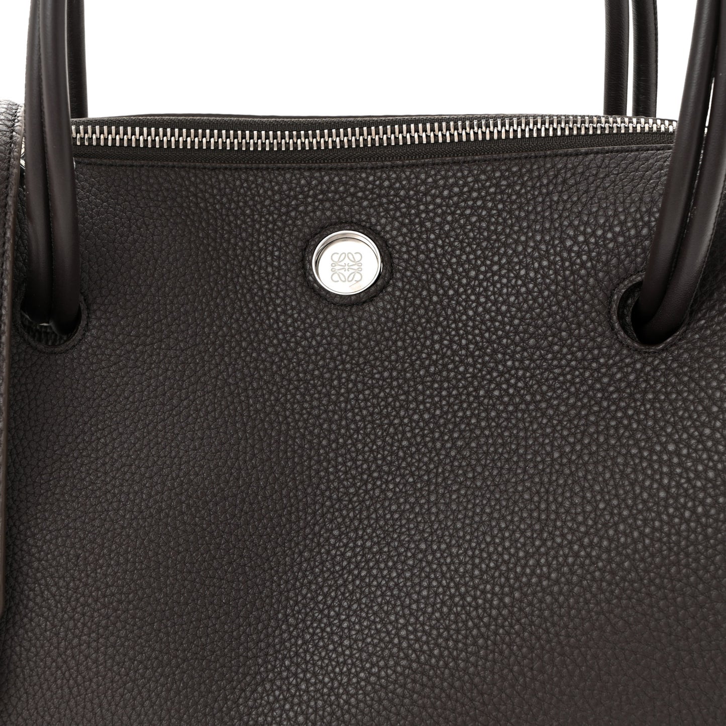 Grained Calfskin Medium Madrid Bag  Dark Ebony