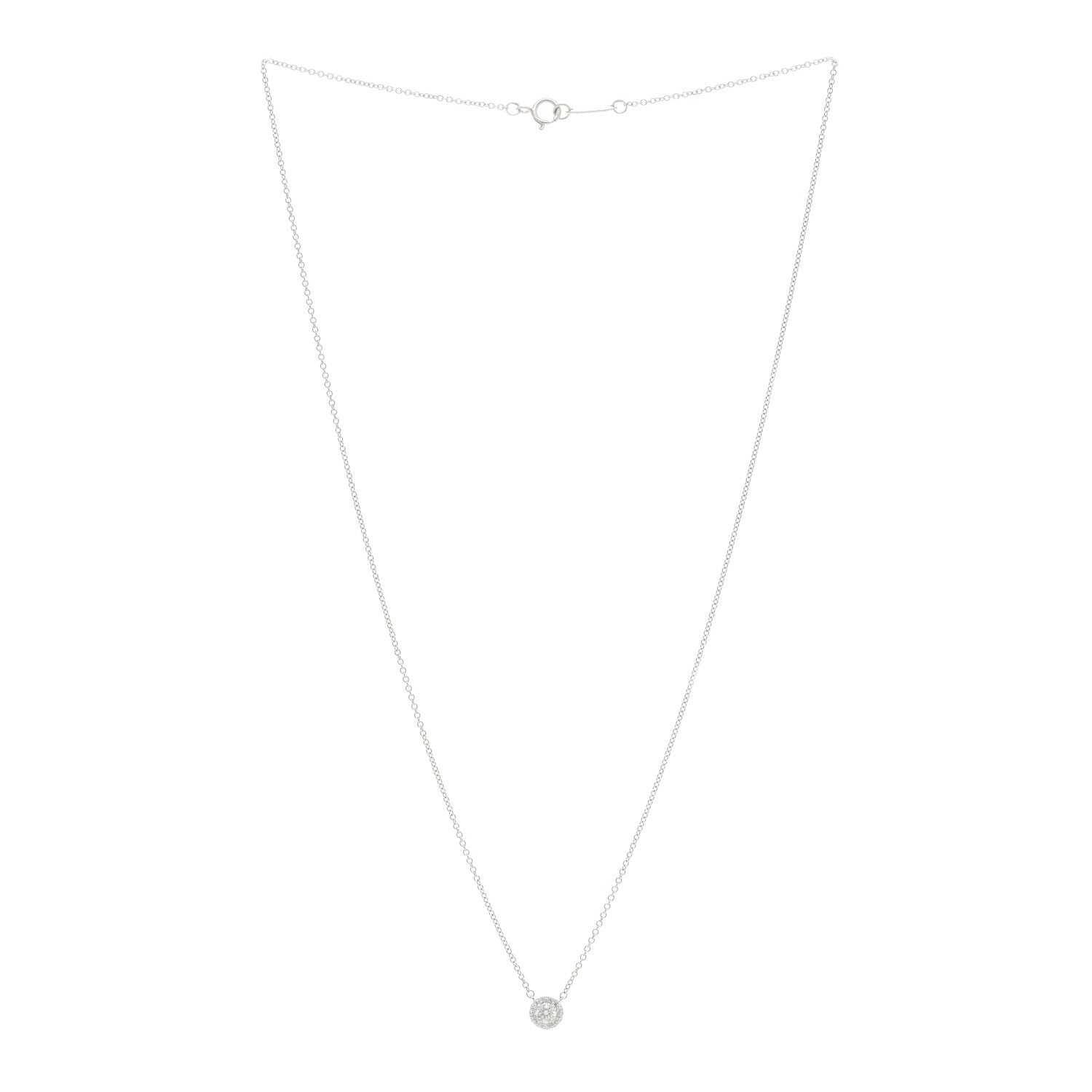 Tiffany Platinum Diamond Soleste Pendant Necklace 3 of 5