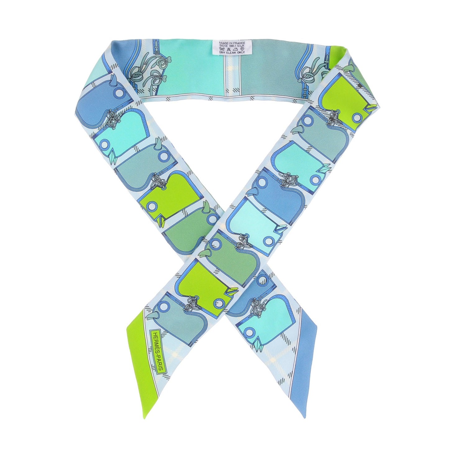 Silk Camails Twilly Vert Fluo Ciel Vert D Eau