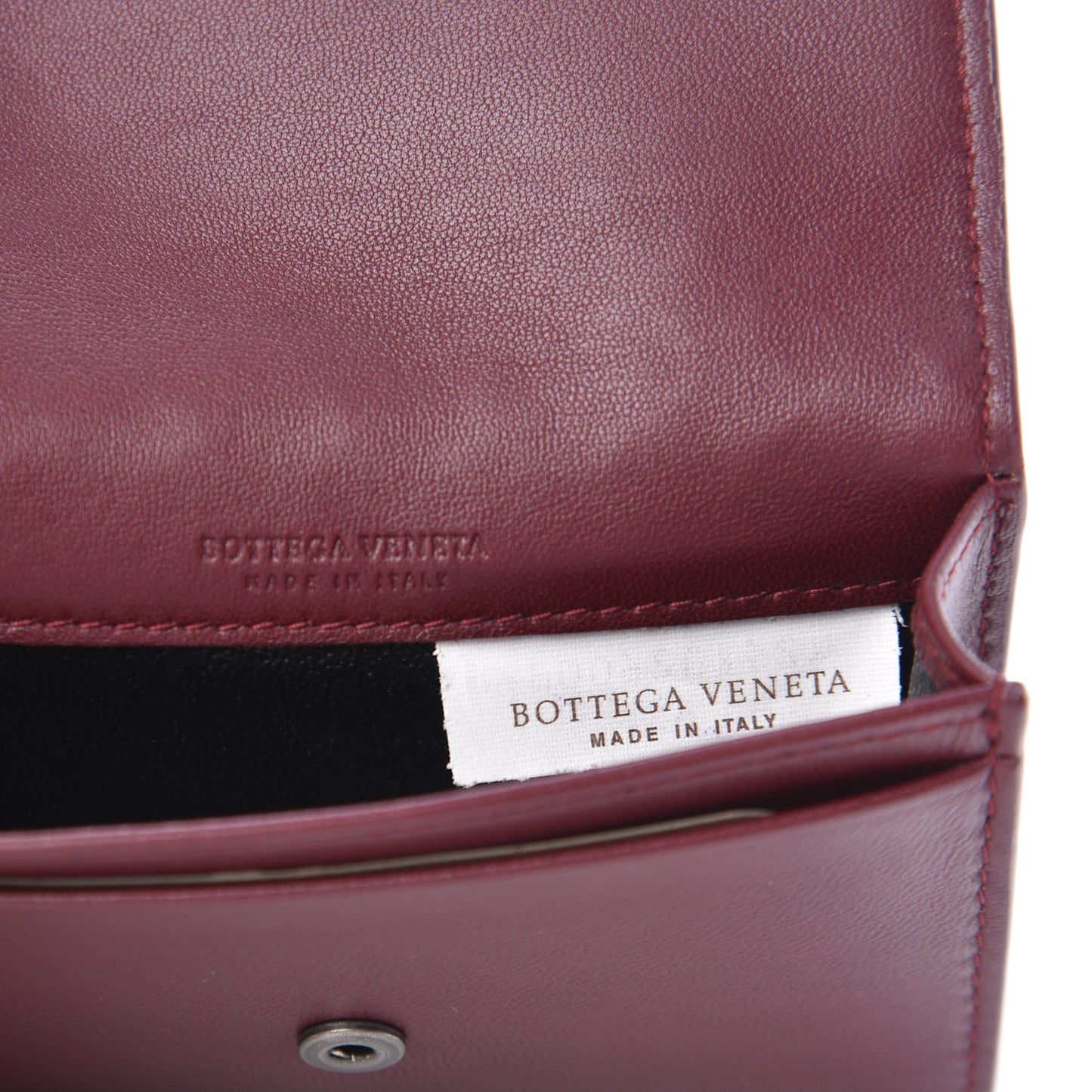 Nappa Intrecciato Card Holder Gigolo Red