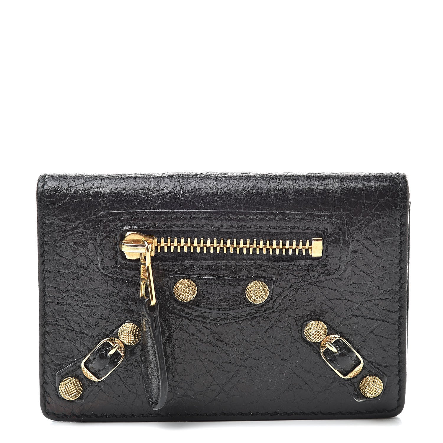 Balenciaga Agneau Giant 12 Gold Hardware Card Case Black 1 of 8