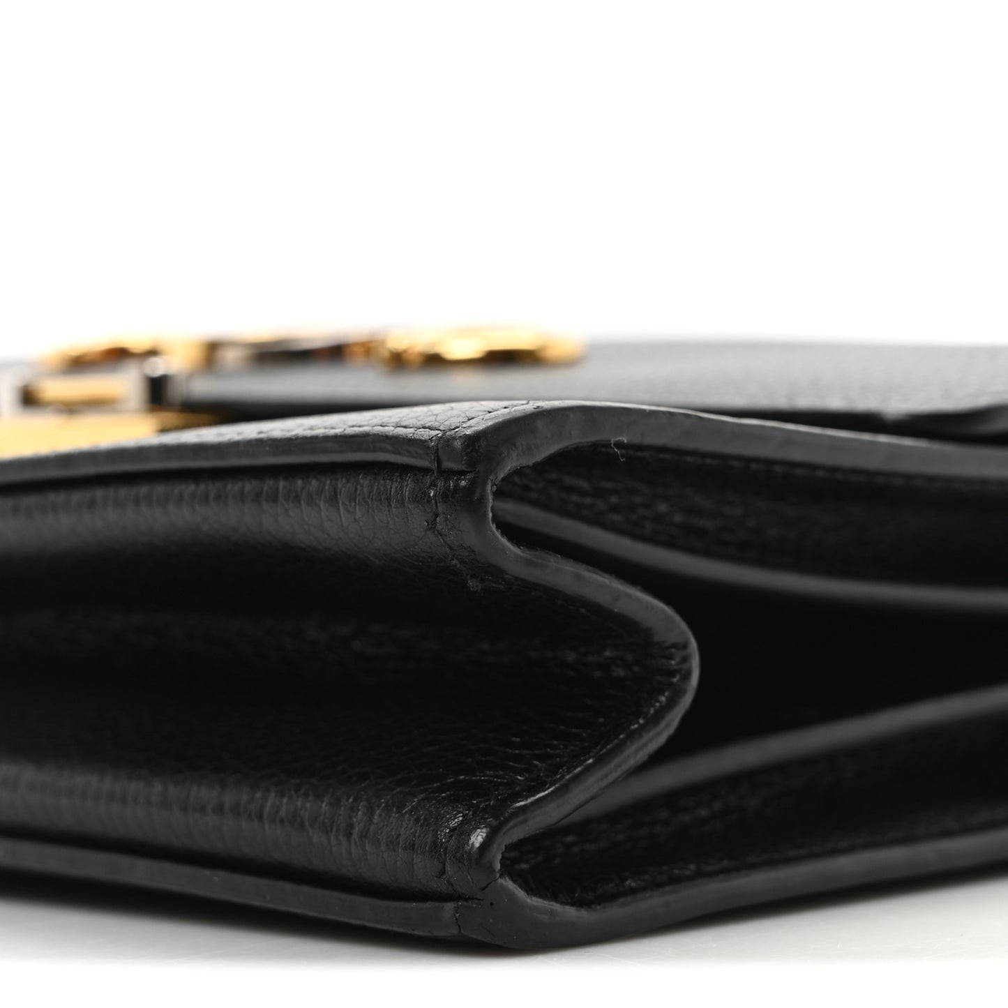 Grainy Calfskin Small Zumi Shoulder Bag Black