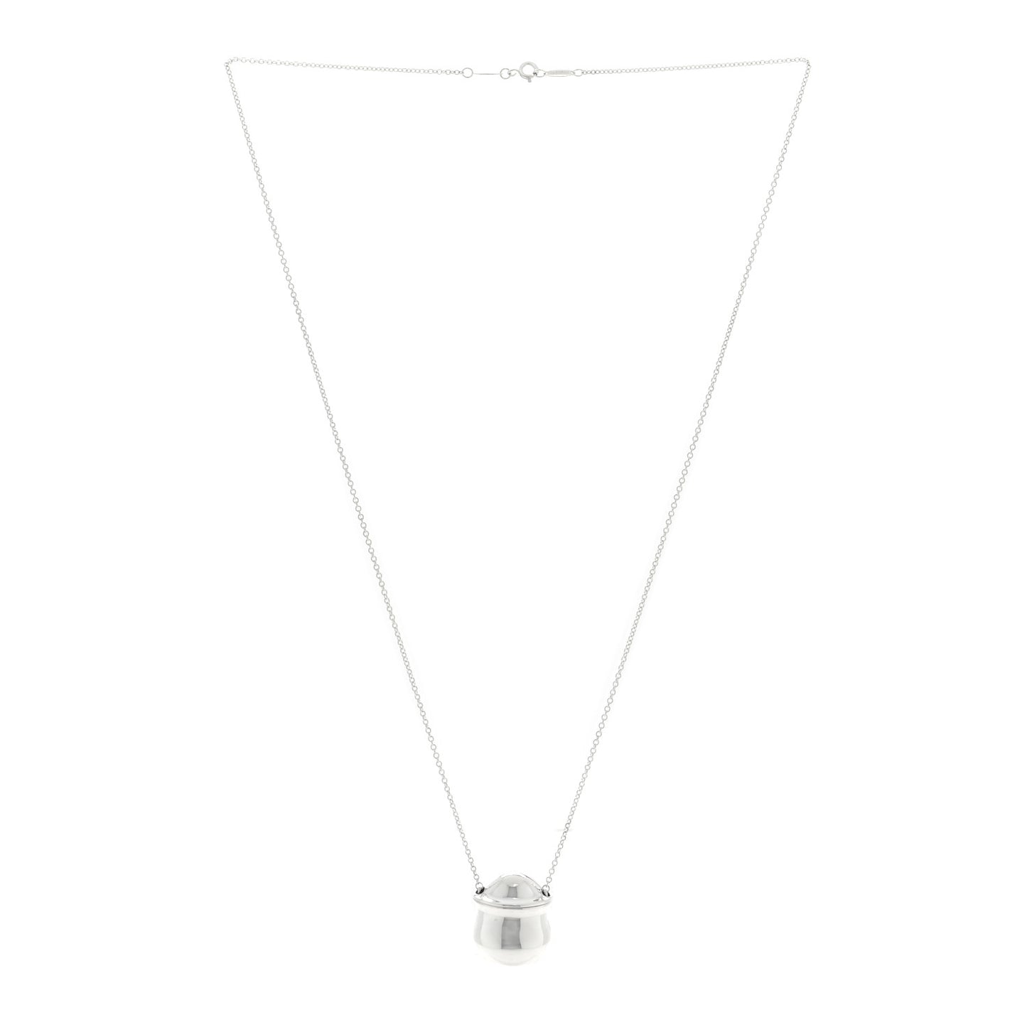 Sterling Silver Elsa Peretti Bottle Inro Pendant Necklace