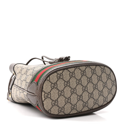 Gucci GG Supreme Monogram Web Small Ophidia Bucket Bag Brown 4 of 10