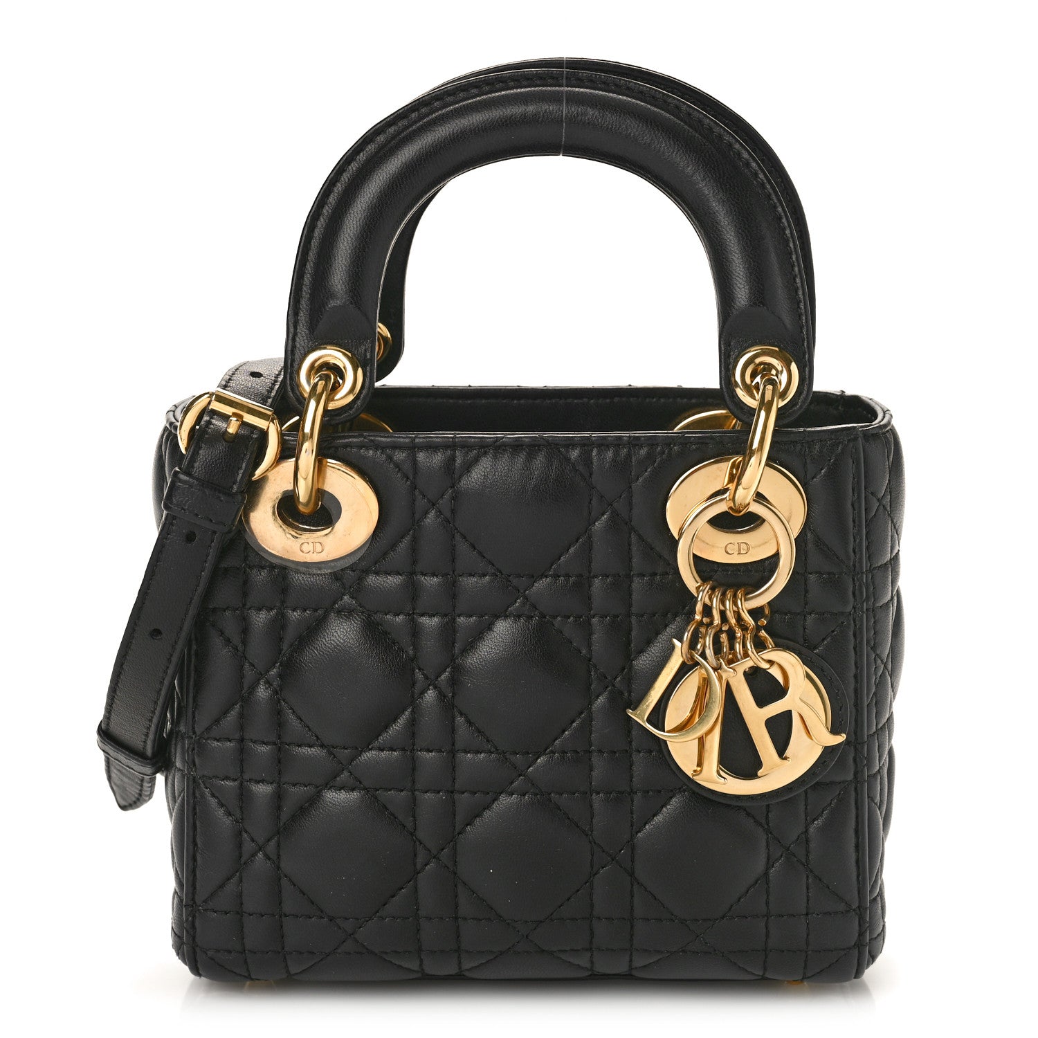 Christian Dior Lambskin Cannage Mini Lady Dior Black 1 of 8
