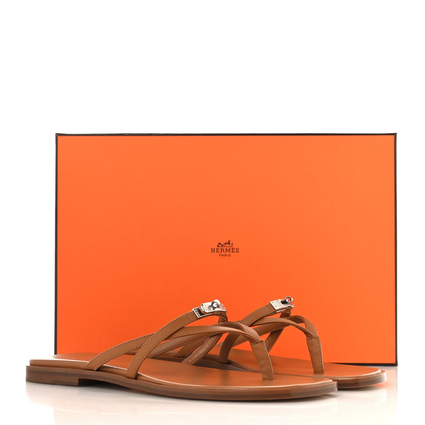 Calfskin Miss Sandals 38 Naturel
