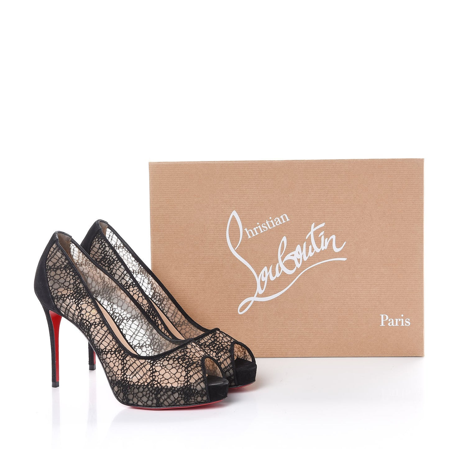 Rete Lace Veau Velours Very Lace 100 Pump 36.5 Black