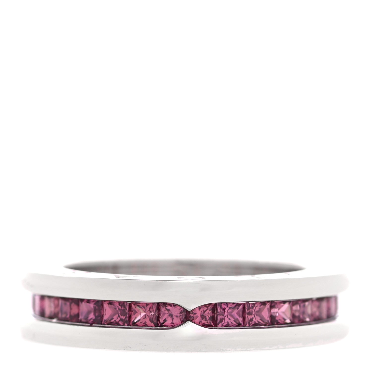Bulgari 18K White Gold Garnet B.Zero1 One-Band Ring 52 6 3 of 6