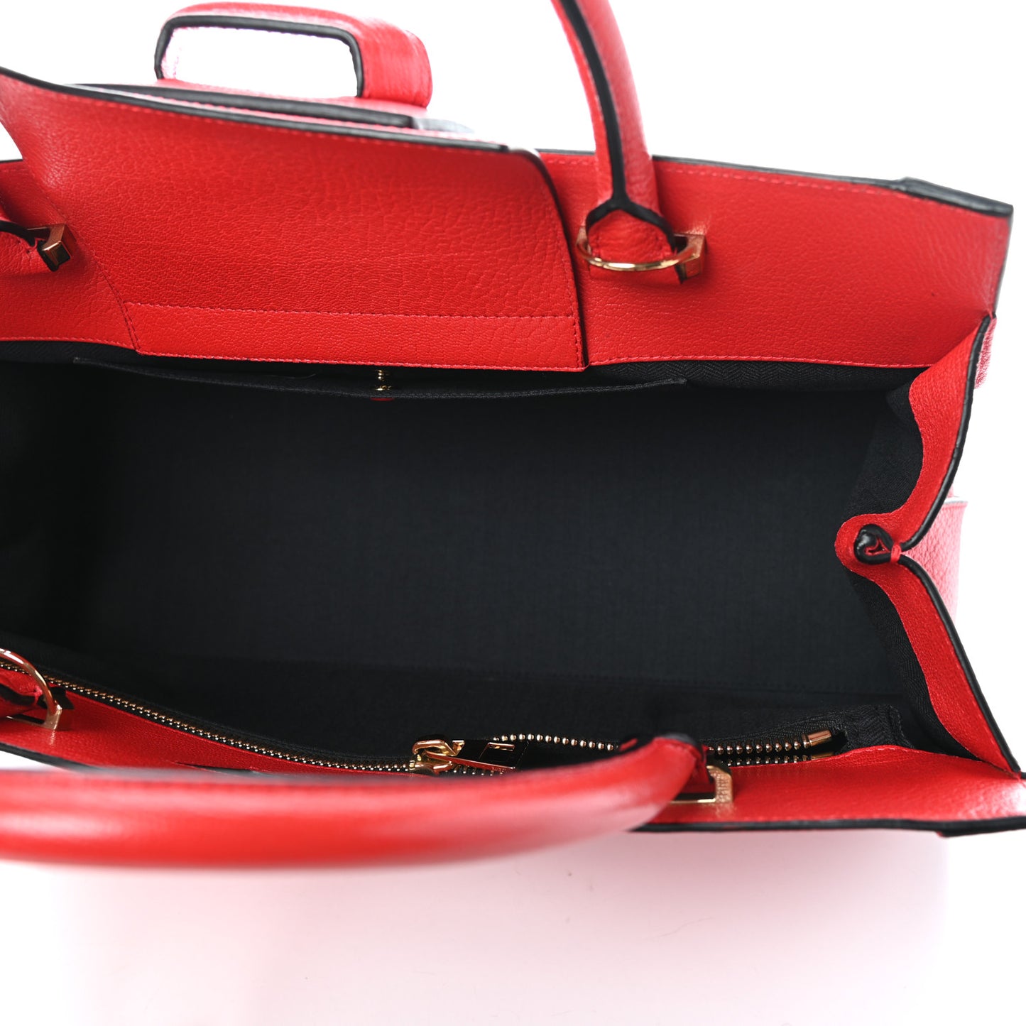 Goatskin Barcelona Top Handle Tote Red