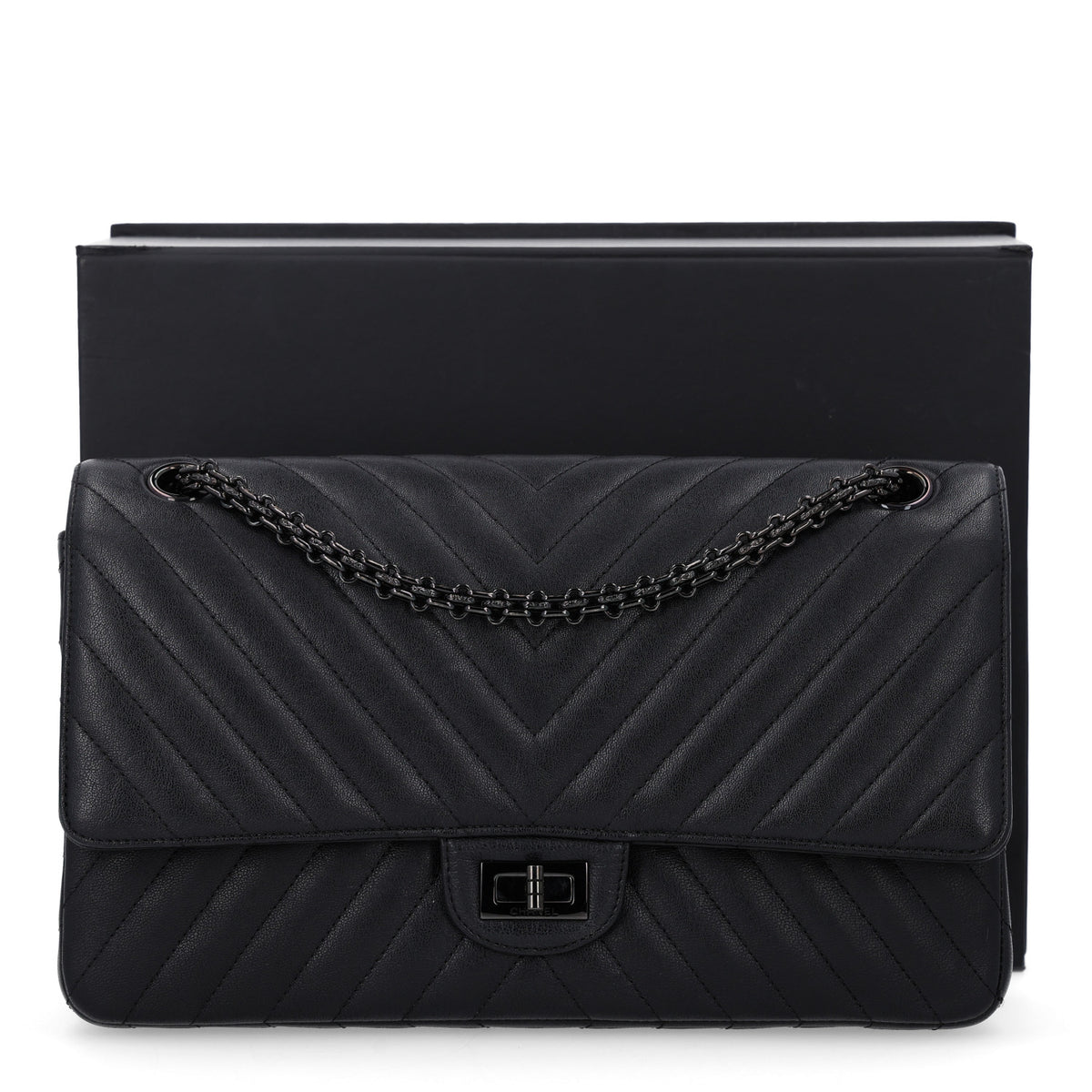 Sheepskin Chevron Quilted 2.55 Reissue 226 Flap So Black