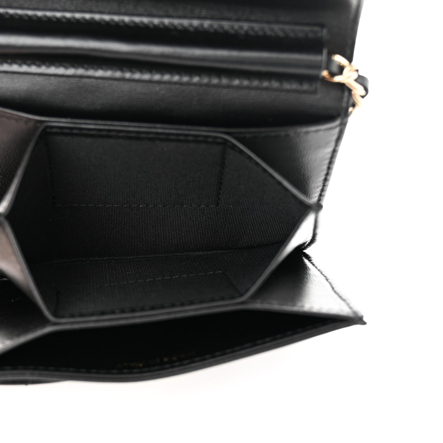 Lambskin Quilted My Chanel Lady Card Holder On Chain Black