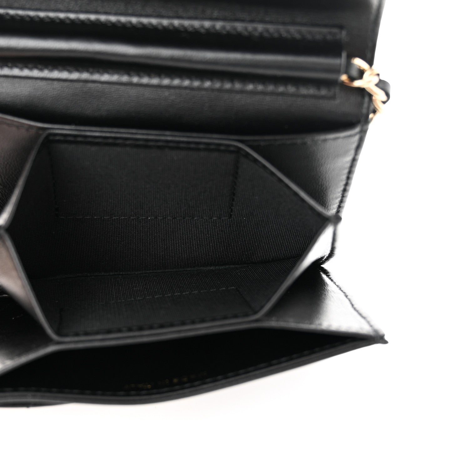 Chanel Lambskin Quilted My Chanel Lady Card Holder On Chain Black 5 of 12