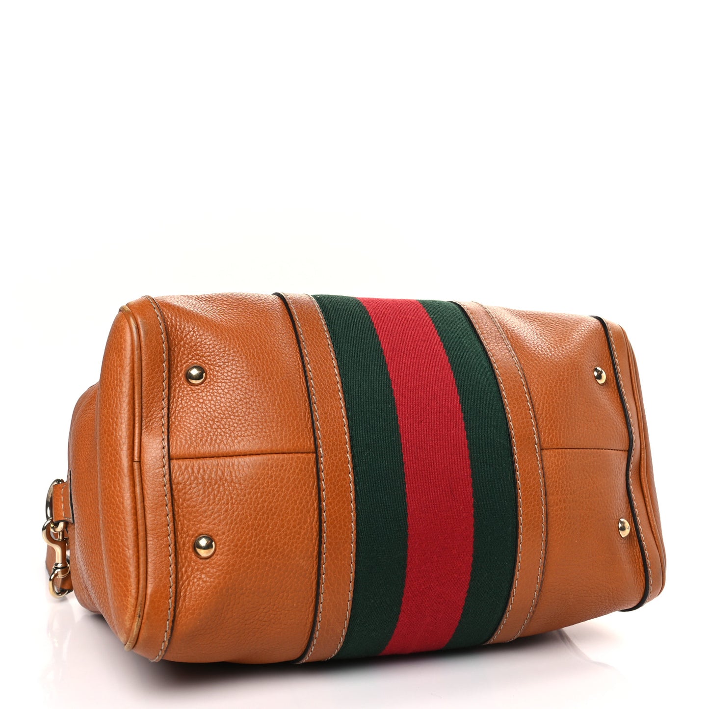 Calfskin Vintage Web Medium Boston Tobacco