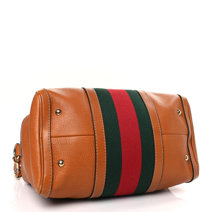 Gucci Calfskin Vintage Web Medium Boston Tobacco 4 of 11