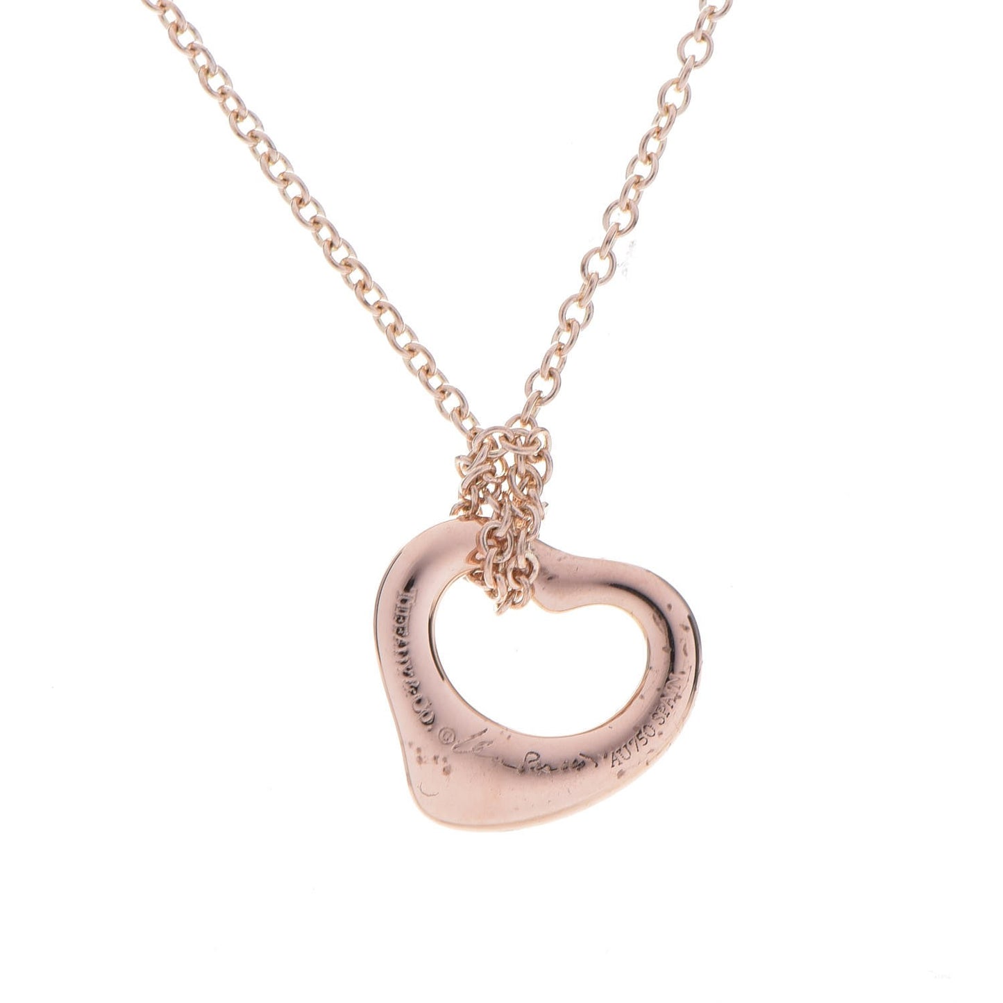 18K Rose Gold Elsa Peretti Open Heart Necklace