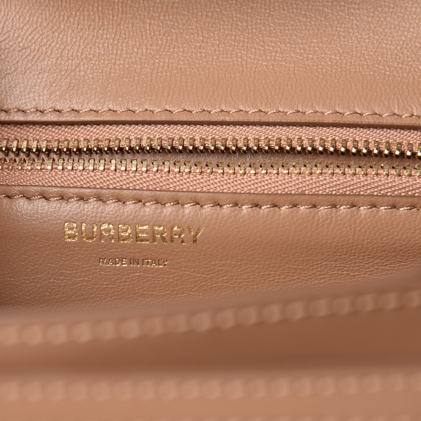 Calfskin Monogram Embossed Small TB Bag Light Camel