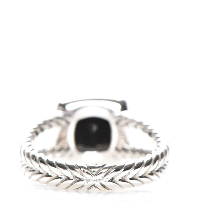 David Yurman Sterling Silver Diamond Black Onyx 7mm Petite Albion Ring 54 7 4 of 6