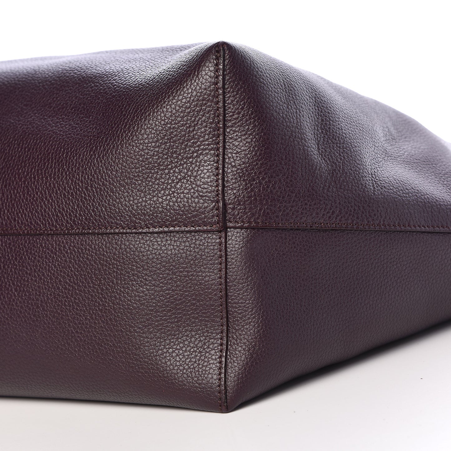 Grained Calfskin Skull Open Shopper Tote Dark Purple
