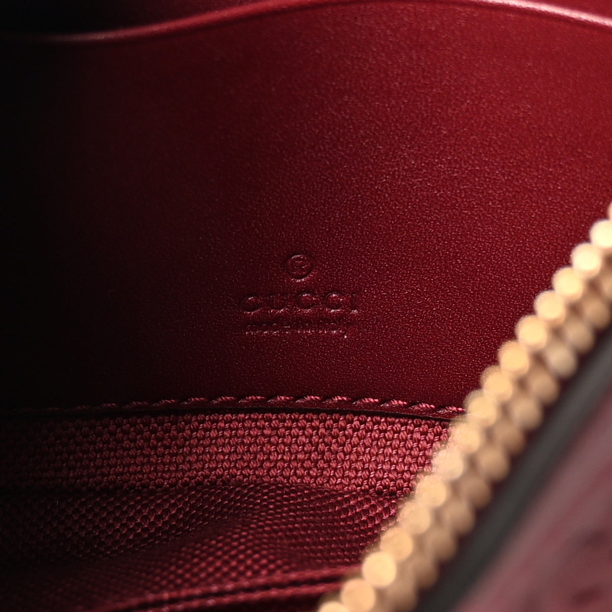 Gucci GG Calfskin Embossed Emblem Mini Shoulder Bag Rosso Ancora 6 of 10