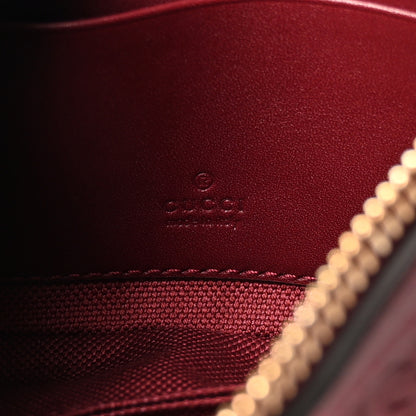 Gucci GG Calfskin Embossed Emblem Mini Shoulder Bag Rosso Ancora 6 of 10